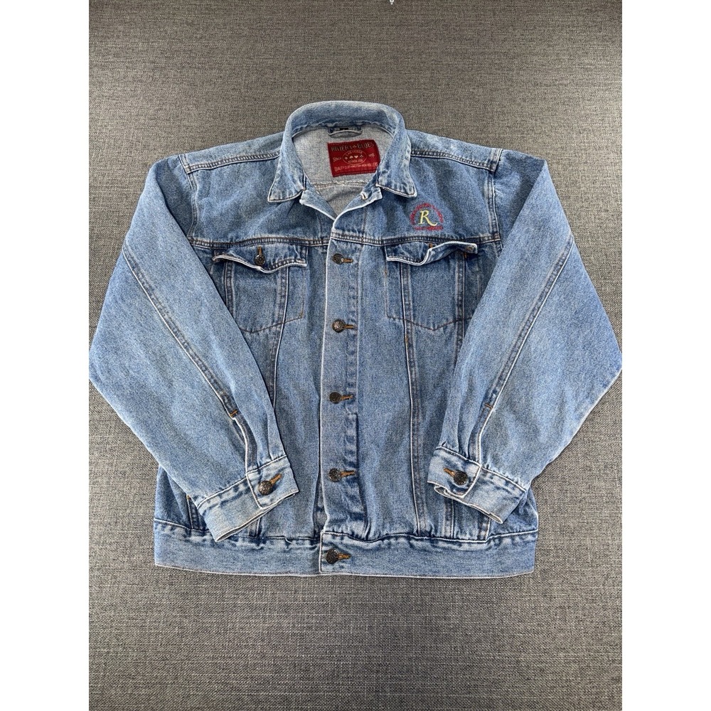 Riviera Hotel Casino Las Vegas Denim Trucker Jacket Medium‎  Blue Vintage USA